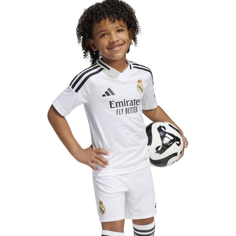 Conjunto primera equipación Real Madrid 24/25 Oficial Adidas Niñ@