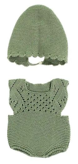 Conjunto punto 40 cm peto y gorro