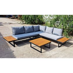 Conjunto Rinconero Acero/Madera.