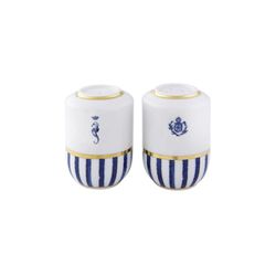 Conjunto salero/pimentero porcelana Transatlântica