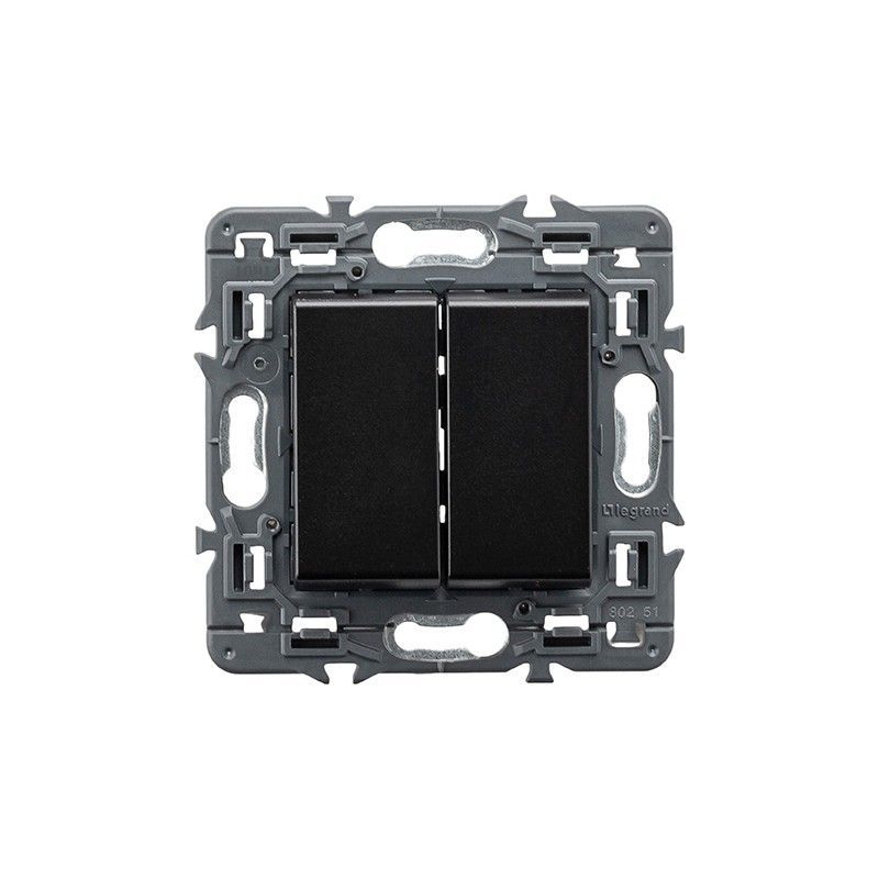 Conmutador doble Valena Next 1P 10AX Dark  Legrand 741445