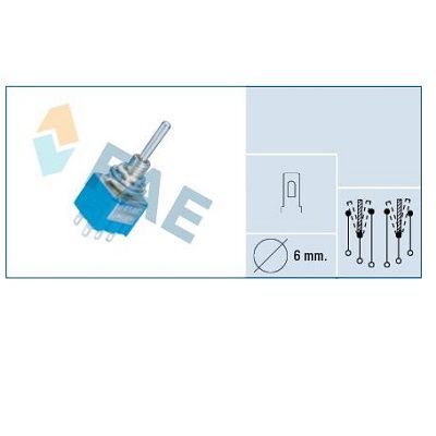 Conmutador palanca 20mm on-off-on F65870 FAE