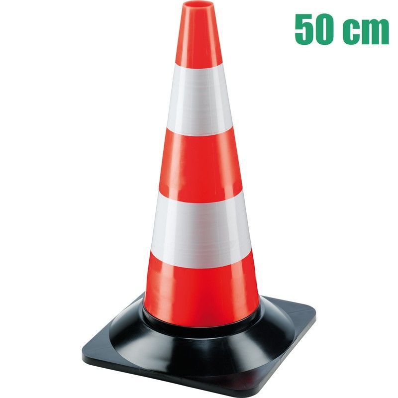 Conos de polietileno con 2 bandas 50cm