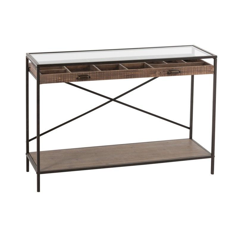 Consola de madera, 122x43x83 cm