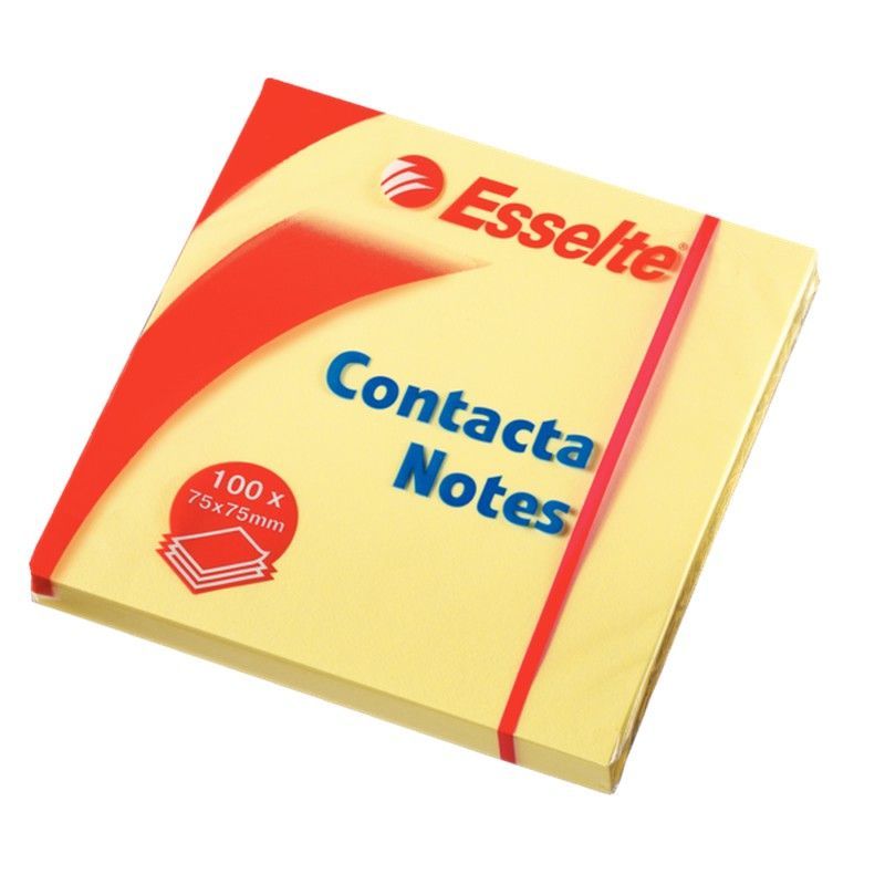 Contacta Notes 75 mm. x 75 mm. (Bloc 100 hojas), amarillo