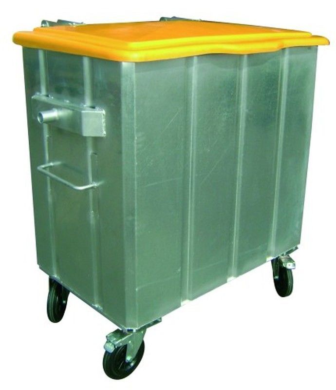 Contenedor basura 800 litros galvanizado 800 x 1.250 x 1.350 mm 9823-G