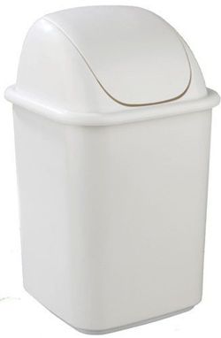 Contenedor blanco con tapa basculante