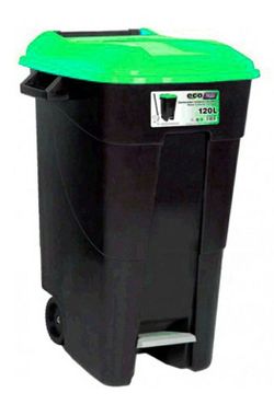 Contenedor con pedal y rueda de  120 lts tayg colores