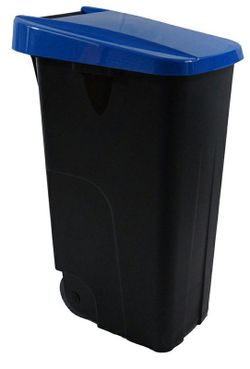 Contenedor con ruedas Eco tapa color azul de 110 lts