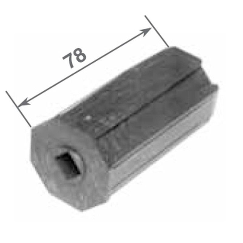 Contera Ø 40 octg. PVC / agujero Q.13 mm - cardan