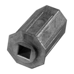 Contera Ø 40 octogonal. ZAMAK  / agujero Q.13 mm - cardan