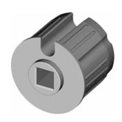 Contera Ø 70 Redondo-Ojiva ALU / Agujero ⊠ 13 mm.