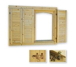 Contraventana ventana simple para casitas de madera Palmako 44 mm  103457