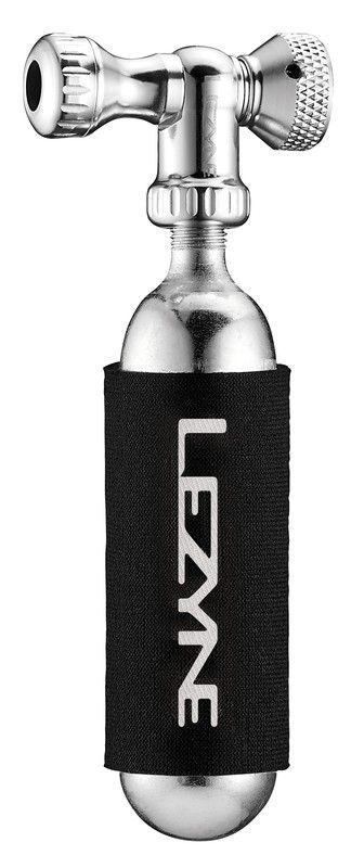 Control drive co2 (shrader/presta),funda neopreno,25g cartucho plata