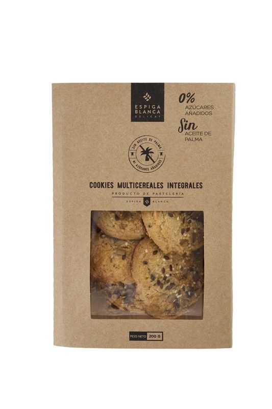 Cookies galletas multicereales sin azúcar 200 grs