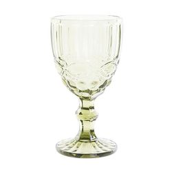 Copa de agua de cristal en verde, Ø 8,7 x 17 cm | Cabral