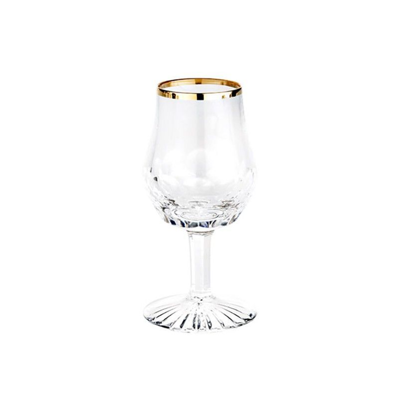 Copa de licor de cristal y oro transparente y dorada, Ø 5,7 x 11,4 cm | S. Carlos