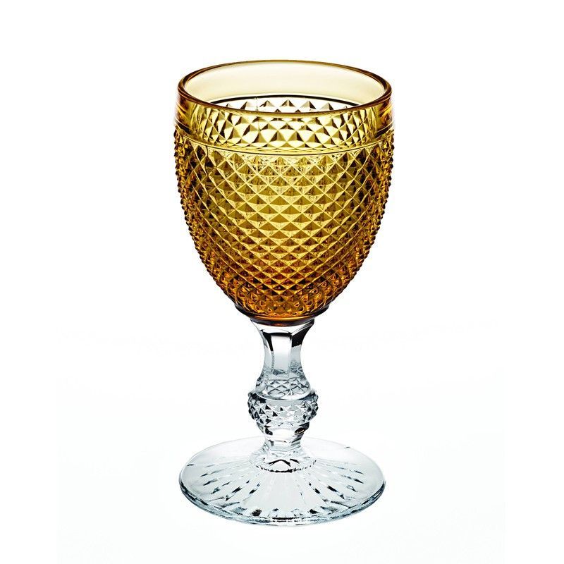 Copa de vino Bicos de cuerpo ámbar, Ø8,8x17cm