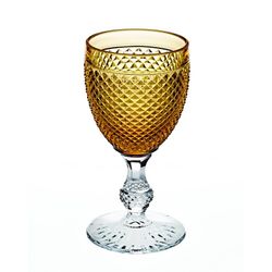 Copa de vino Bicos de cuerpo ámbar, Ø8,8x17cm