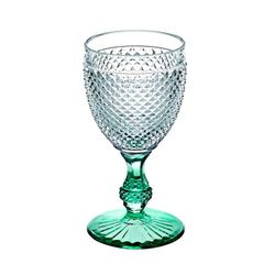 Copa de vino Bicos de pie verde, Ø8,8x17cm