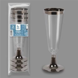 Copa Para Cava Reutilizable, 3 Unidades. Capacidad 150 Cc