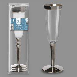 Copa Para Cava Reutilizable, 3 Unidades. Capacidad 180 Cc