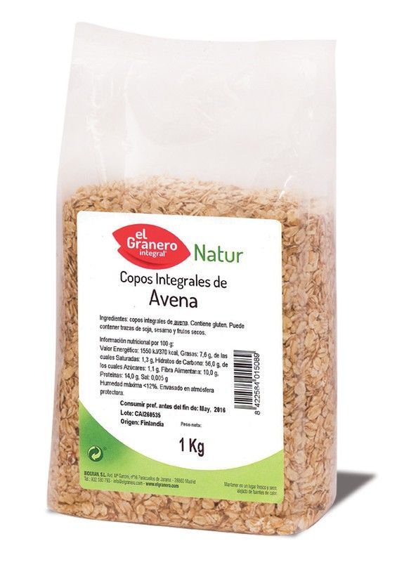 Copos Avena Integrales 1 Kg