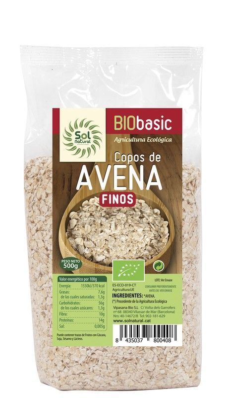Copos De Avena Finos Bio 500 G
