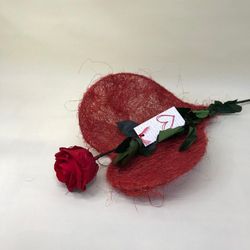 Corazón Sisal con Rosa San Valentín preservada