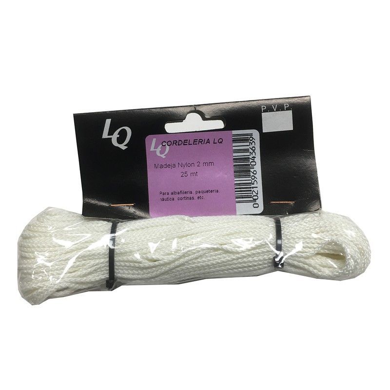 CORDON Ø 2,0 mm. Riel: Madeja x 25 m. Nylon