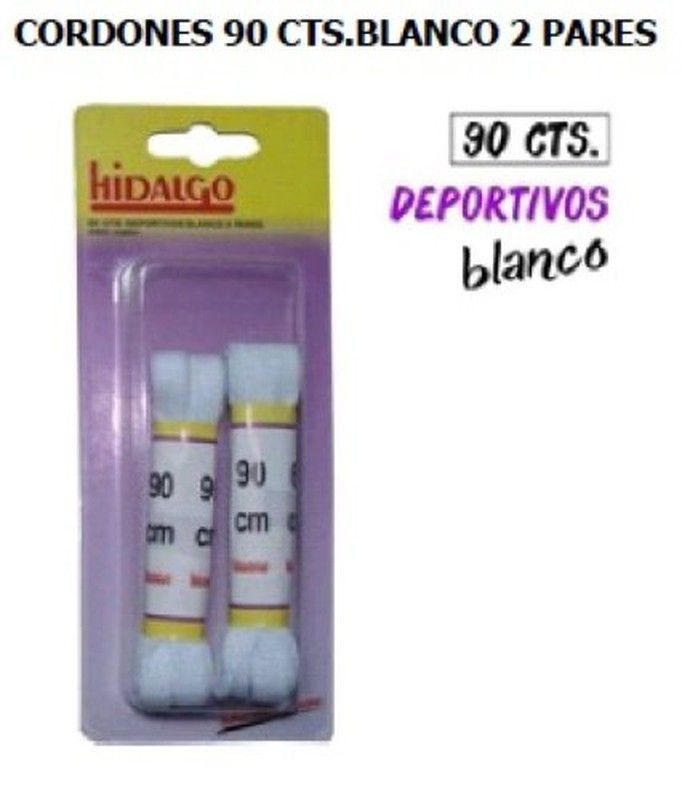 Cordon Plano  90Cm Blanco 2Pares R-12004