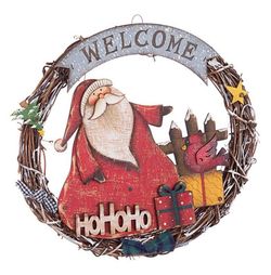 Corona Navidad Papá Noel Harris 30 decoración de navidad para casa