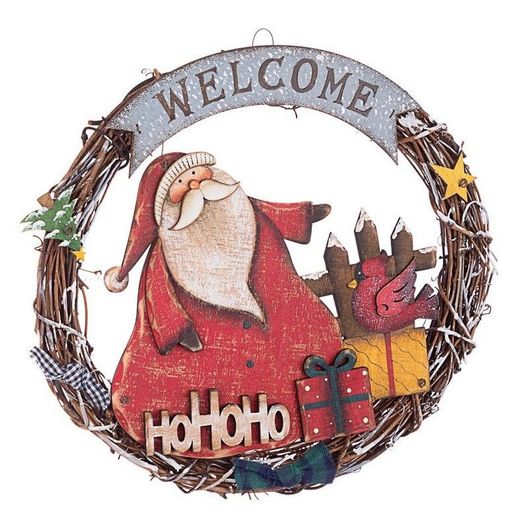 Corona Navidad Papá Noel Harris 30 decoración de navidad para casa