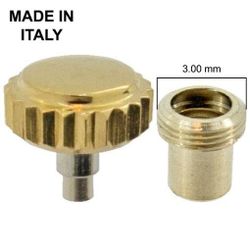 Corona Reloj Acero 245260 Roscada C. Tubo Chapada Oro - R90 Diámetro 5,00mm x (T 3,00mm x 1,90mm)