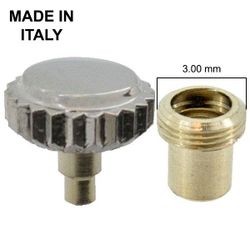 Corona Reloj Acero 245262 Roscada C. Tubo Chapada Oro - R90 Diámetro 5,50mm x (T 3,00mm x 1,90mm)