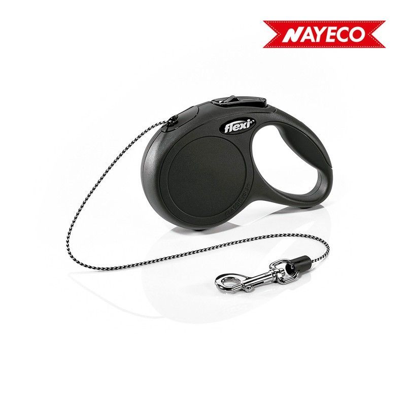 Correa extensible flexi classic 5mt de cinta talla s hasta 12kg color negro