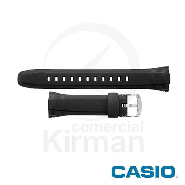 Correa Reloj Casio Goma 10152407 Casio Negra Cierre Hebilla