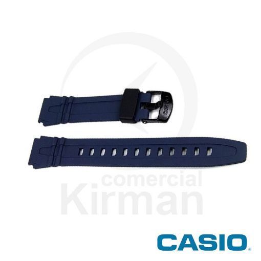 Correa Reloj Casio Goma 10162540 Casio Azul Cierre Hebilla
