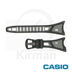 Correa Reloj Casio Goma 10177127 Casio Gris-Negra Cierre Hebilla