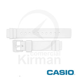 Correa Reloj Casio Goma 10406536 Casio Blanca Cierre Hebilla
