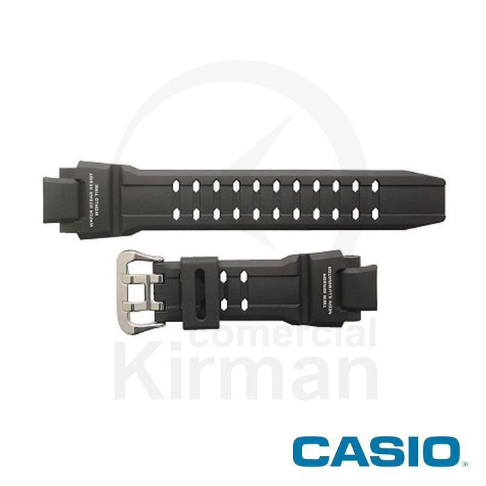 Correa Reloj Casio Goma 10435462 Casio Negra Cierre Hebilla