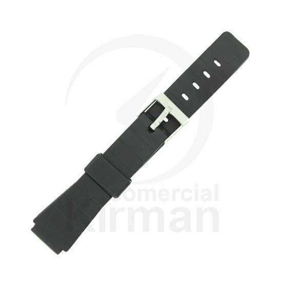 Correa Reloj Goma 16mm 135092 Negra Cierre Hebilla