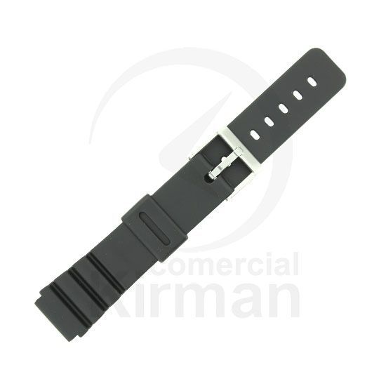 Correa Reloj Goma 18mm 135026 Negra Cierre Hebilla