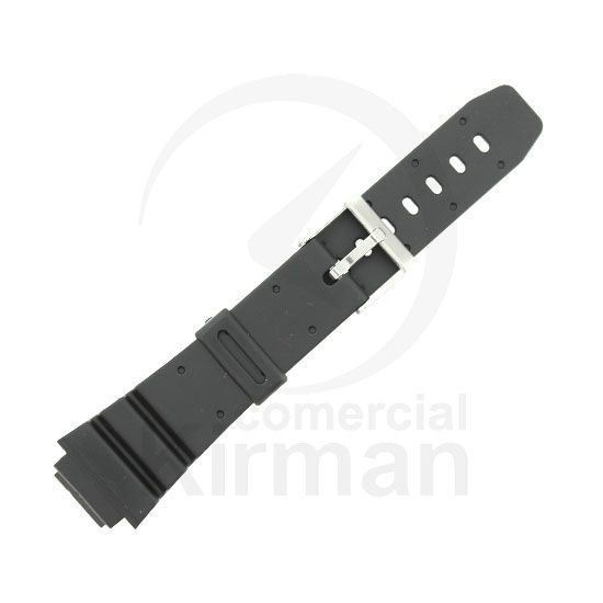 Correa Reloj Goma 18mm 135029 Negra Cierre Hebilla