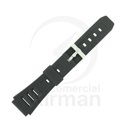 Correa Reloj Goma 19mm 135046 Negra Cierre Hebilla