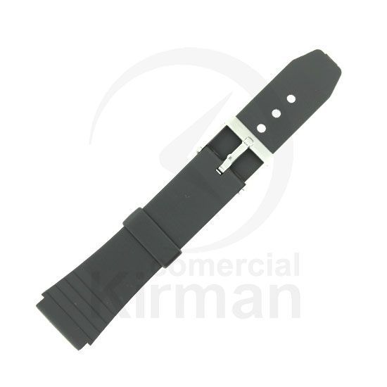 Correa Reloj Goma 20mm 135040 Negra Cierre Hebilla