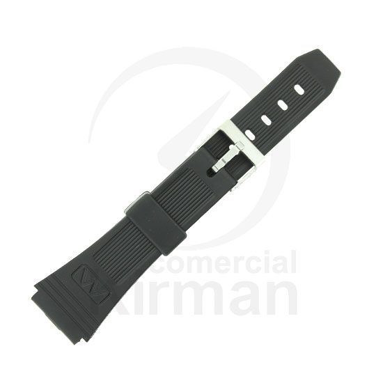 Correa Reloj Goma 20mm 135074 Negra Cierre Hebilla