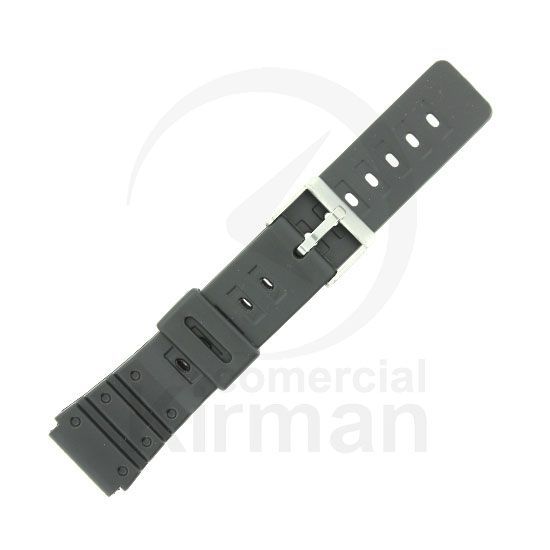 Correa Reloj Goma 20mm 135141 Negra Cierre Hebilla