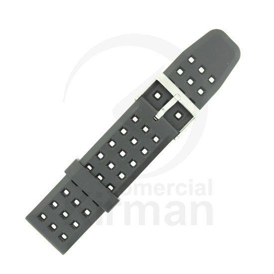 Correa Reloj Goma 24mm 135101 Negra Cierre Hebilla