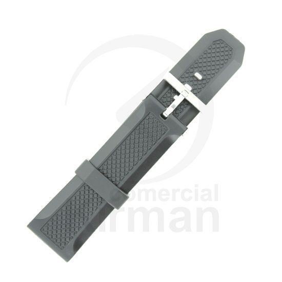 Correa Reloj Goma 24mm 135109 Negra Cierre Hebilla